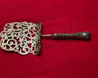 Large sterling pierced server marked Loring Andrews & Co. 