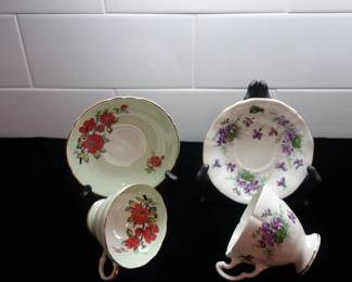 bone china teacups and saucers