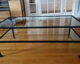 wrought iron / glass coffee table