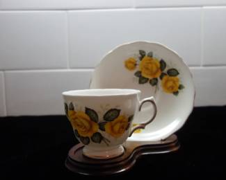 bone china teacup and saucer