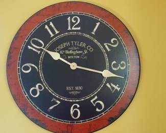 Joseph Tyler Co. wall clock