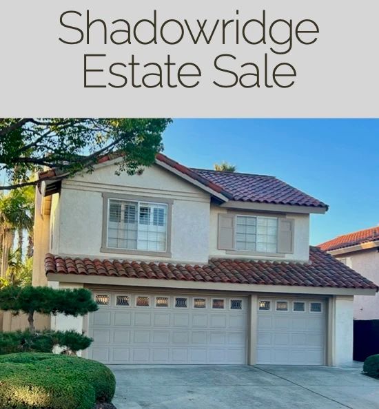 Shadowridge Estate Sale in Vista, CA starts on 12/22/2023