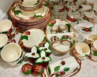 Vintage Franciscan Apple Dinnerware Plates, Teacups, Goblets, and more