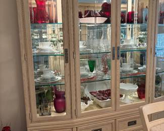 Blonde Stanley Curio Cabinet  