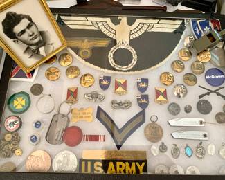 The blanks are where the insignia should be but because Victoria from San Antonio complained I blanked them out.-- Both have been sold
If I offended anyone I apologize 