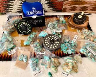 Rough turquoise from Nevada- Utah and Arizona mines no longer mining. Godbear Bernham, Old Evans Blue , Mc Giniss, to name just a few of the mines 