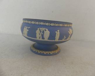 Vintage Wedgwood Jasperware Blue 8" Imperial Bowl