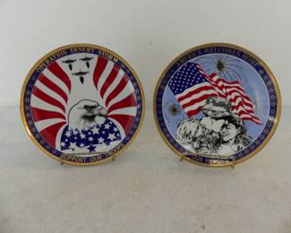 Vintage 1991 America At War and Her Heroes Limited Edition Collector Plates - Thank You to Those Who Serve!
