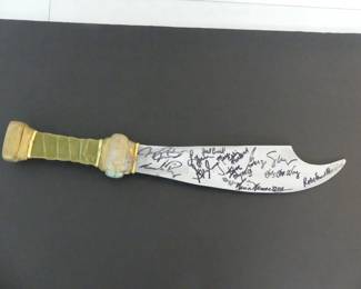 Signed by Cast Prop Sword from the Broadway Production of "Aladdin"