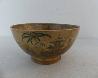 Antique Mid 1800s Petrus Regout Maastricht "Honc" 8" Footed Bowl