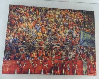 Signed Print on Canvas "Gators Unite" by Local Artist C.S. Bennett - 24" x 16"