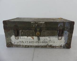 Vintage WWII Foot Locker Belonged to Dr. John Edward Boysen