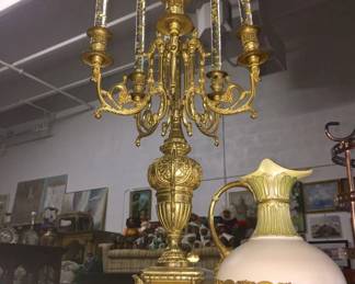Brass Candelabra Set Vintage 