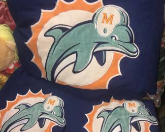 MIAMI DOLPHIN COMFORTER/ THROW w/2PILLOW CASES