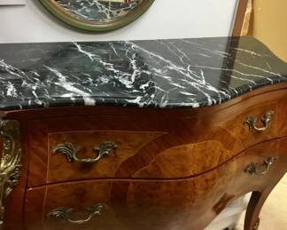 VINTAGE BOMBAY CHEST w/GREAT MARQUETRY 