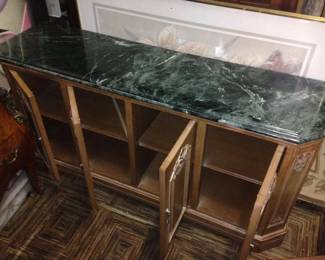 Open Console w/Grn marble top
