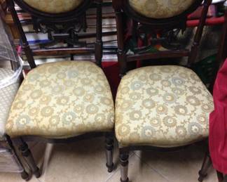 PAIR VINTAGE CHAIRS 