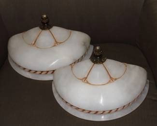 Alabaster Sconces w/electric