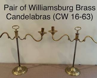 Williamsburg Brass Candelabras