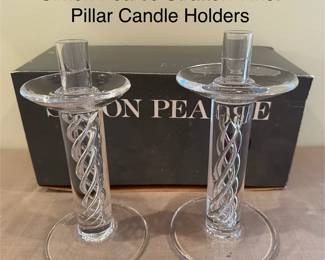 Simon Pearce Candle Holders