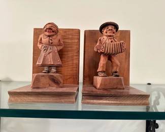Hand Carved Bookends