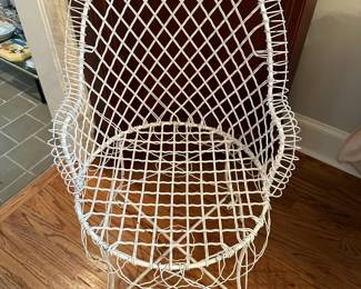 4 Antique French Wire Patio Chairs