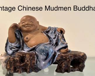 Vintage Chinese Mudmen Budha