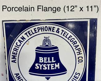 Porcelain Flange Sign 12 in x 11in