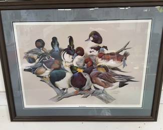 Ducks Unlimited The Reunion Framed Picture Numbered  Signed
