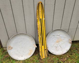 Vintage Flying Saucers, Classis 60's Brunswick Snurfer Wood Snow Board