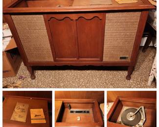 Mid Century Zenith Record player Console