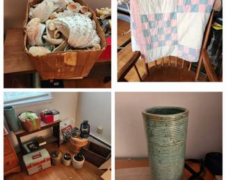 Quilt , Zaneville Pottery, Sea Shells 