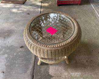 Wicker End Table
