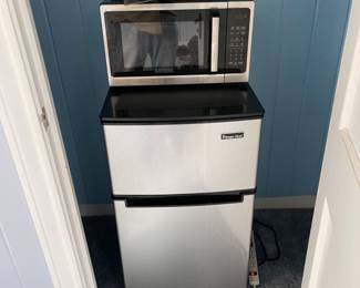 Mini refrigerator and Microwave 