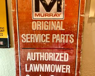 Metal Murray Lawnmower sign
