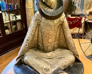 Art Deco harlequin statue
