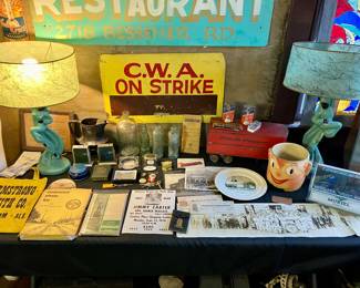 Table of Birmingham and Alabama memorabilia 
