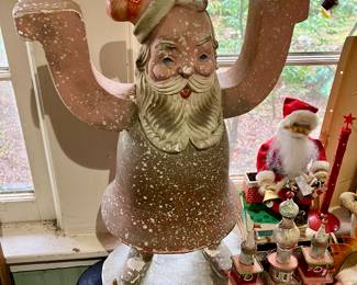 Concrete Santa Clause table base
