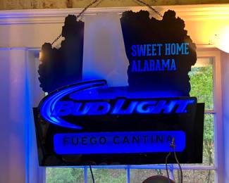 Bud Light Alabama neon sign

