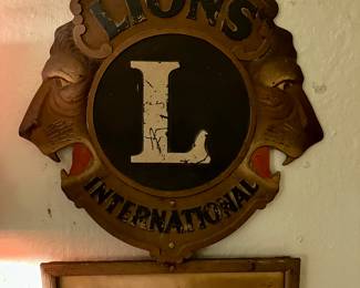 Antique Lions Club International sign