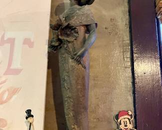 Signed spelter statue by A. Allion
