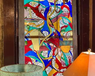 Abstract stained glass window
