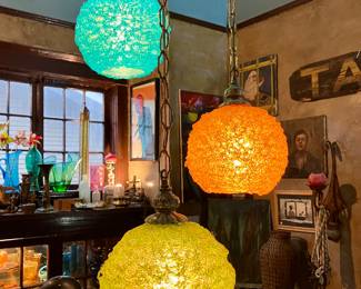 Mid century modern triple spaghetti chandelier
