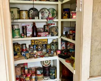 Antique tin collection