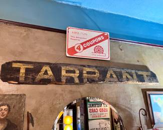 Hand painted "Tarrant" sign

