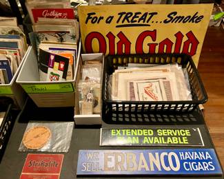 Cigar labels and general store display signs