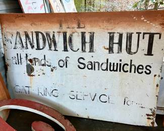“The Sandwich Hut” hand painted sign
