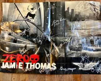 Signed Zero skateboarding Jamie Thomas poster