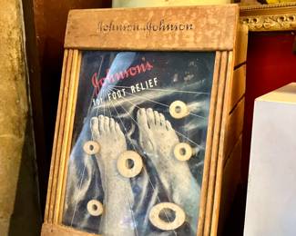 Johnson and Johnson foot relief pad display case
