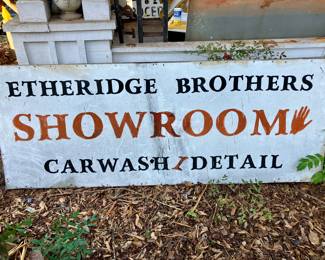 “Etheridge Brothers Showroom” hand painted sign
